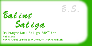 balint saliga business card